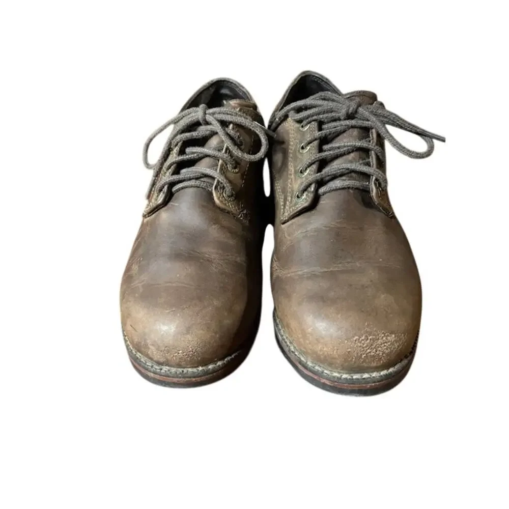 L. L. Bean Brown Leather Derby Shoes Oxford Lace Up Low-Tops Waterproof Mens 9